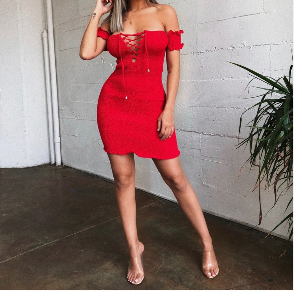 Red summer dress